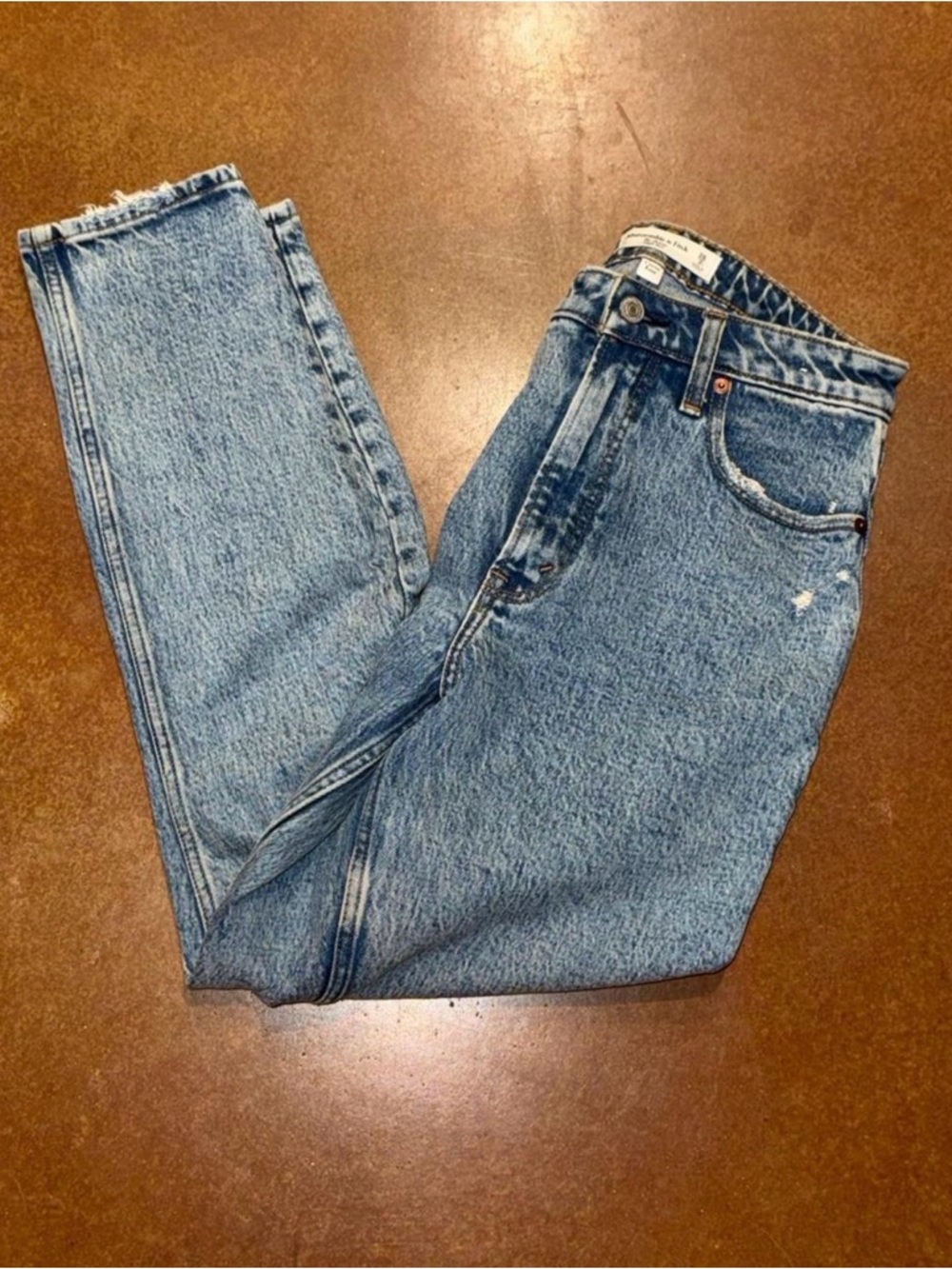 Abercrombie & Fitch Light Blue High-Rise Skinny Jeans
